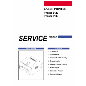 Xerox Phaser 3120 3130 Parts List and Service Manual