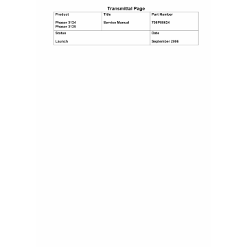 Xerox Phaser 3124 3125 Parts List and Service Manual