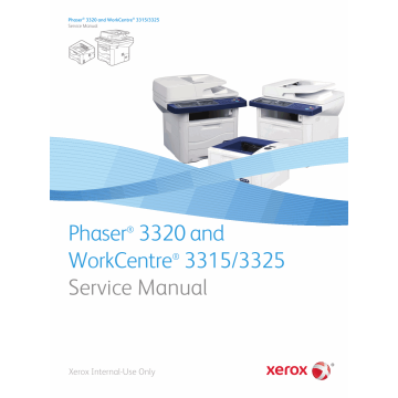 Xerox Phaser 3320 WorkCentre-3315 3325 Parts List and Service Manual