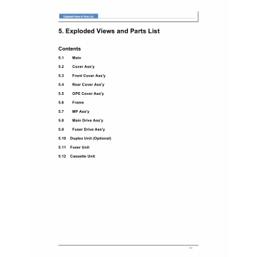 Xerox Phaser 3428 Parts List Manual
