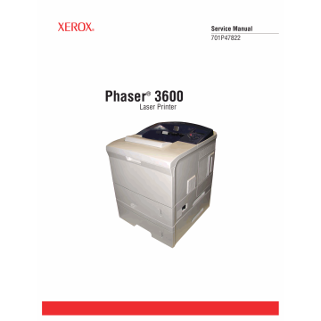 Xerox Phaser 3600 Parts List and Service Manual