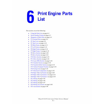Xerox Phaser 6120 Parts List Manual