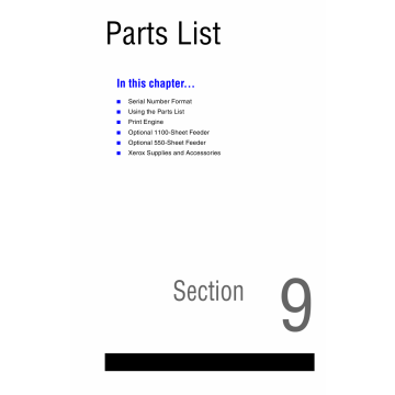 Xerox Phaser 6300 6350 Parts List Manual