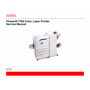 Xerox Phaser 7760 Parts List and Service Manual