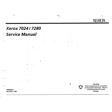 Xerox Printer 7024 7280 Fax Parts List and Service Manual