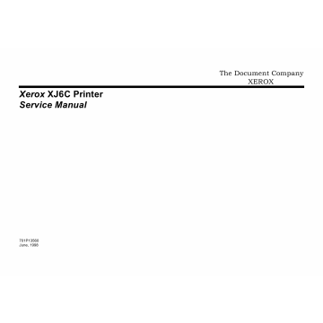 Xerox Printer XJ6C Inkjet Parts List and Service Manual