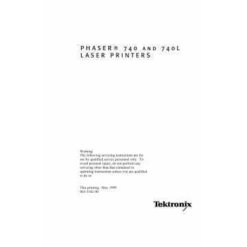 Xerox Tektronix-Phaser-740 740L Parts List and Service Manual