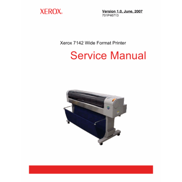 Xerox WideFormat 7142 Parts List and Service Manual