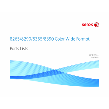 Xerox WideFormat 8265 8290 8365 8390 Parts List Manual