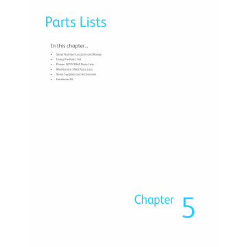 Xerox WorkCentre 3045 Phaser-3010 3040 Parts List Manual