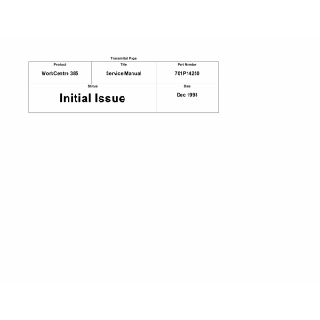 Xerox WorkCentre 385 Parts List and Service Manual