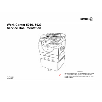 Xerox WorkCentre 5016 5020 Parts List and Service Manual