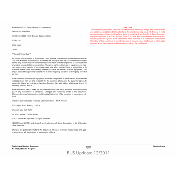 Xerox WorkCentre 5335 Parts List and Service Manual