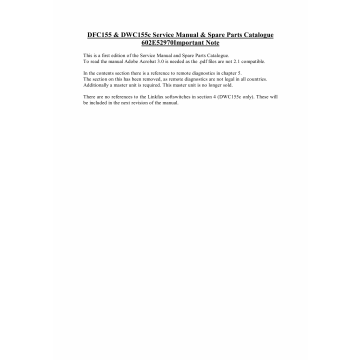 Xerox WorkCentre DWC-155c Parts List and Service Manual