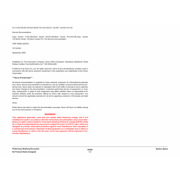 Xerox WorkCentre M123 M128 PRO-123 128 C123 C128 Parts List and Service Manual