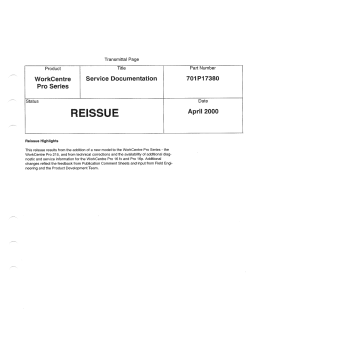 Xerox WorkCentre Pro-16fx 16p 215 Parts List and Service Manual