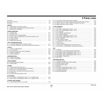 Xerox WorkCentre XC23 XC33 XC33D XDL23 XDL33 XDL33D Parts List Manual