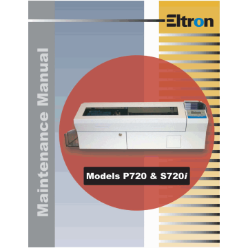 Zebra Eltron P720 S720i Maintenance Service Manual