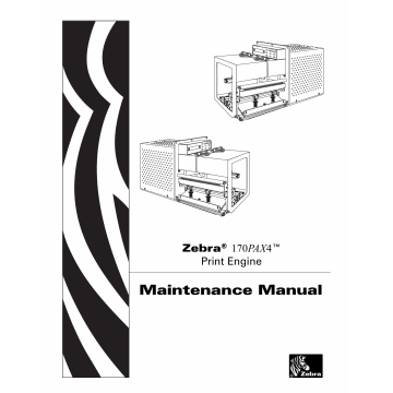 Zebra Label 170PAX4 Maintenance Service Manual