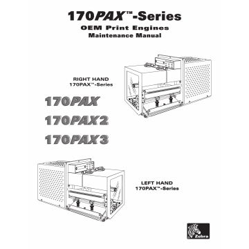 Zebra Label 170PAX 170PAX2 170PAX3 Maintenance Service Manual