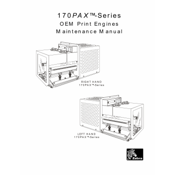 Zebra Label 170PAX Maintenance Service Manual