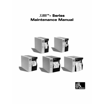 Zebra Label 90 96 140 170 220 XiIII Maintenance Service Manual
