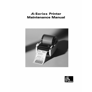 Zebra Label A-Series Maintenance Service Manual