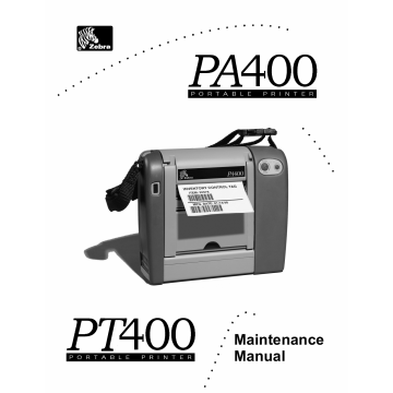Zebra Label PT400 Maintenance Service Manual