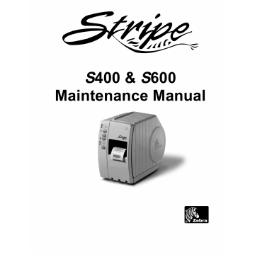 Zebra Label S400 S600 Maintenance Service Manual