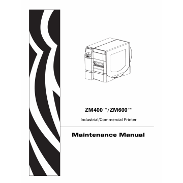 Zebra Label ZM400 ZM600 Maintenance Service Manual