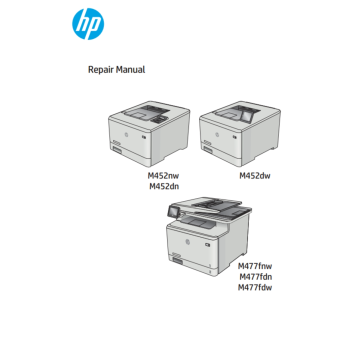 HP Cplor LaserJet Pro M452 M477 Service Manual (Repair Manual).