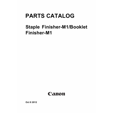 Canon Options Finisher-M1 Staple Booklet Finisher Parts Catalog Manual