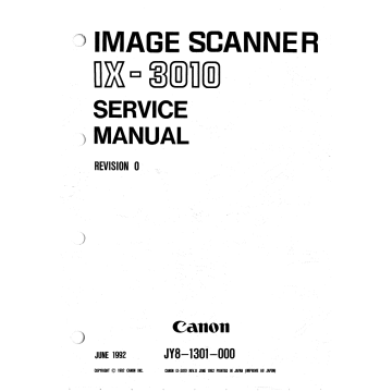 Canon Options IX-3010 Parts and Service Manual