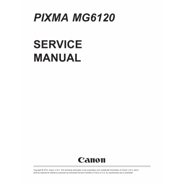 Canon PIXMA MG6120 Service Manual