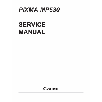 Canon PIXMA MP530 Parts and Service Manual