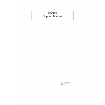 Canon PIXUS S530D Service Manual