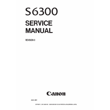 Canon PIXUS S6300 Service Manual