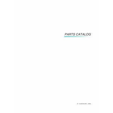 Canon SELPHY CP220 Parts Catalog Manual