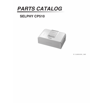 Canon SELPHY CP510 Parts Catalog Manual