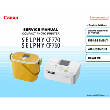 Canon SELPHY CP770 CP760 Service Manual