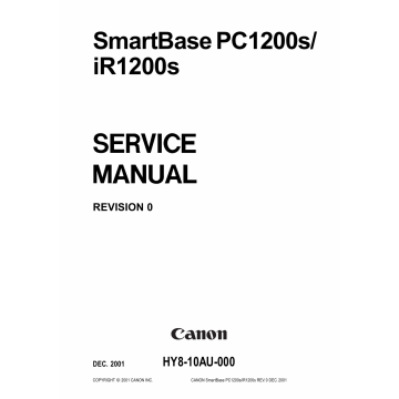 Canon SmartBase PC1200s iR1200s Service Manual