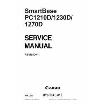 Canon SmartBase PC1210D PC1230D PC1270D Service Manual