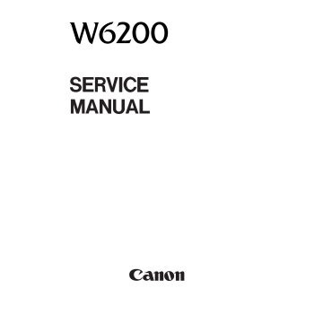 Canon Wide-Format-BubbleJet BJ-W6200 Parts and Service Manual