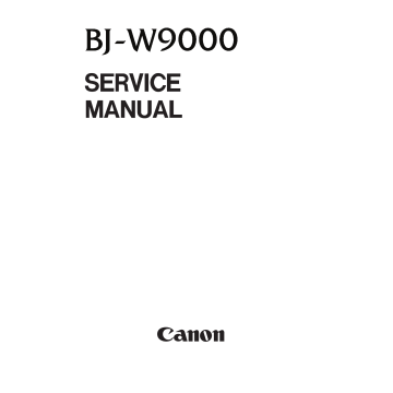 Canon Wide-Format-BubbleJet BJ-W9000 Parts and Service Manual