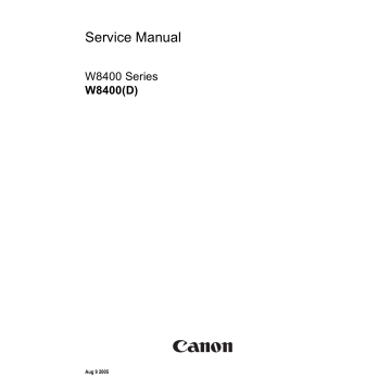 Canon Wide-Format-InkJet W8400D Service Manual