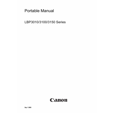 Canon imageCLASS LBP-3010 3100 3150 Parts Catalog Manual