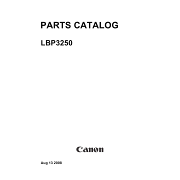 Canon imageCLASS LBP-3250 Parts Catalog Manual