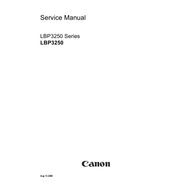 Canon imageCLASS LBP-3250 Service Manual
