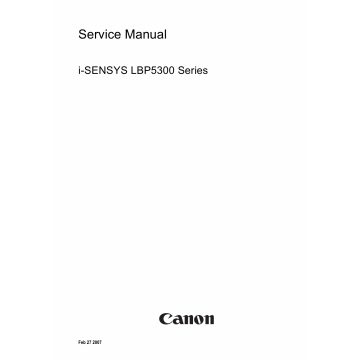Canon imageCLASS LBP-5300 5360 Service Manual