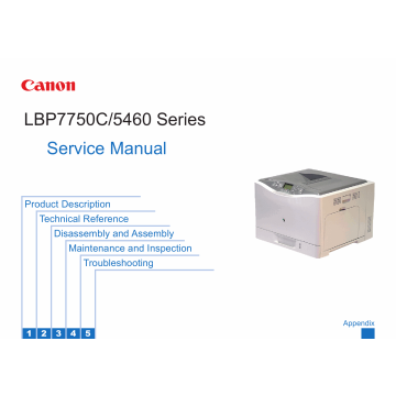 Canon imageRUNNER-iR LBP-7750C 5460 Service Manual